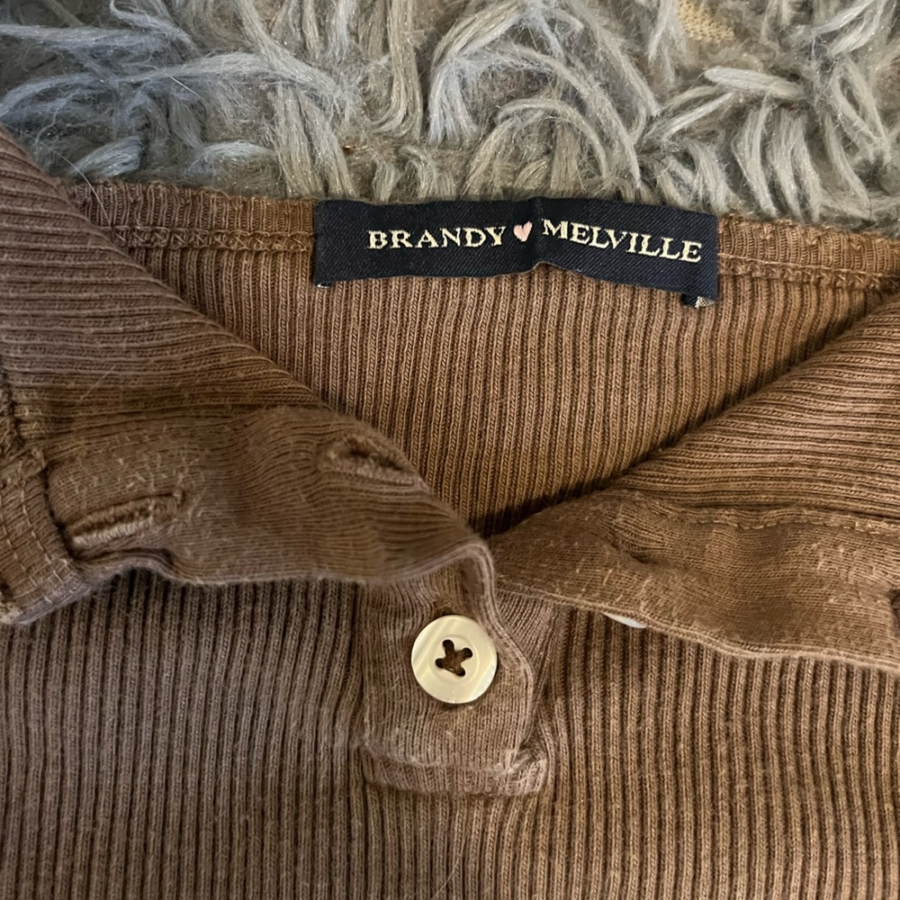 Brandy Melville Brown Cropped Tank. - Picture 2 of 2